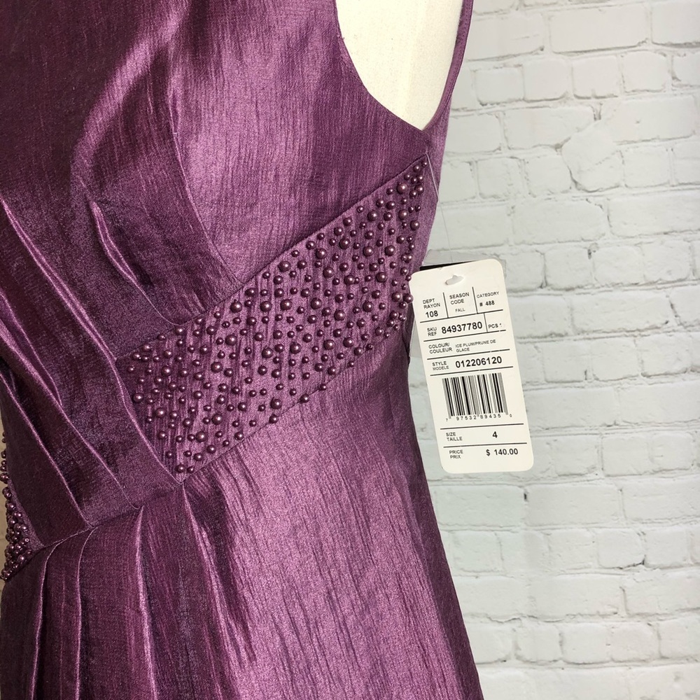 BNWT Adrianna Papell Purple Cocktail Elegant Dress - Picture 3 of 6
